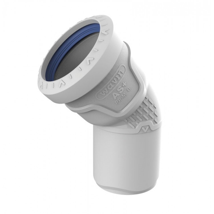 Kanalizācijas līkums AS+ DN50 45°