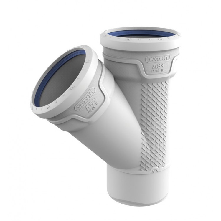 Kanalizācijas atzars AS+ Dn110/110 45°