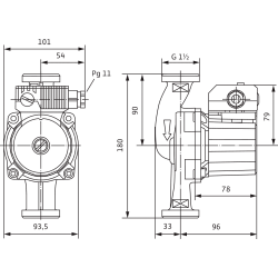 Cirkulācijas sūknis WILO Star-Z 25/6 11/2' 180, 4047573