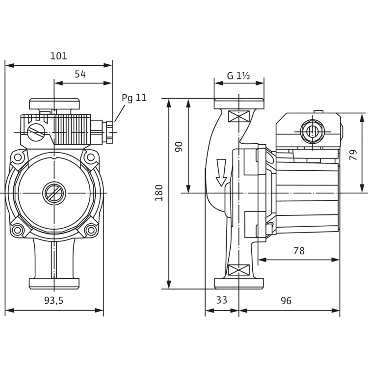 Cirkulācijas sūknis WILO Star-Z 25/6 11/2 180, 4047573
