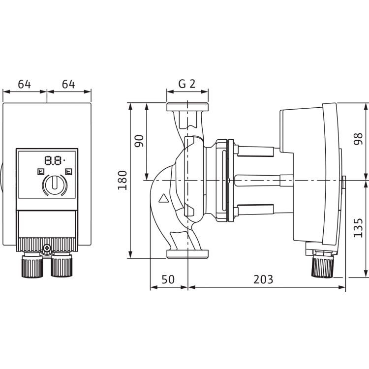 Cirkulācijas sūknis WILO Yonos MAXO-Z 30/0.5-12 180, 2175541