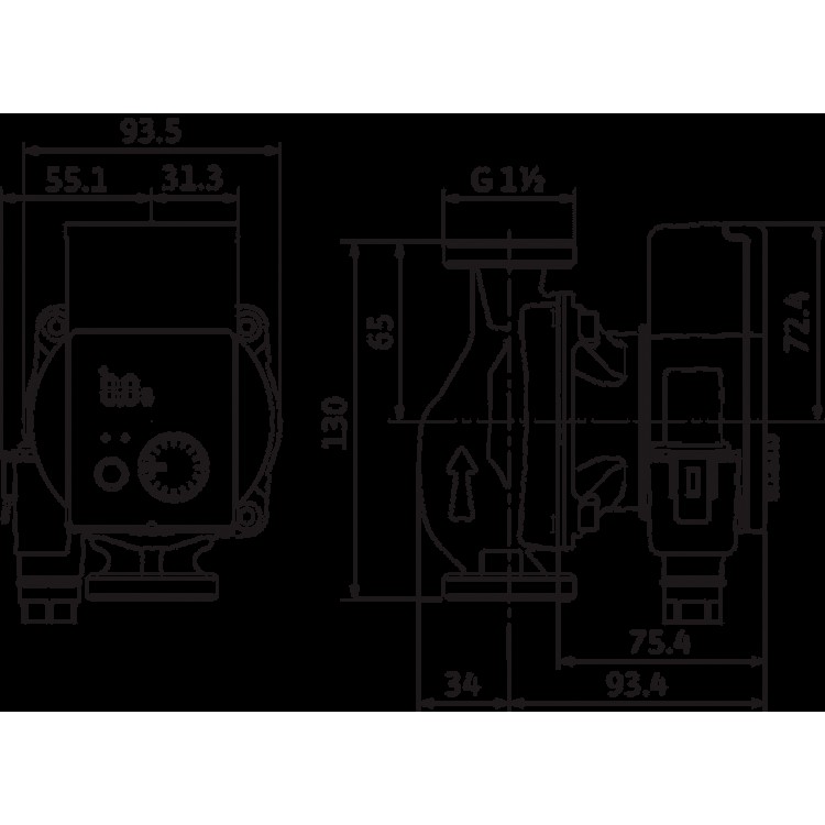 Cirkulācijas sūknis WILO Yonos Pico 25/1-6 130, 4248085