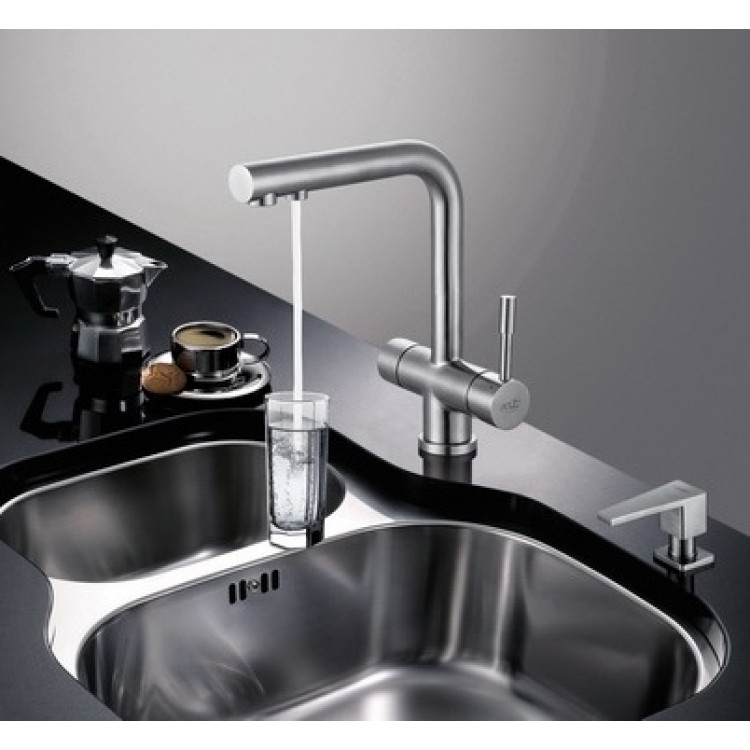 Virtuves izlietnes maisītājs dzeramajam ūdenim BLUE WATER ZARA INOX