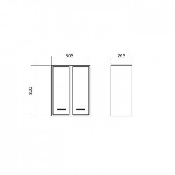 Vannas istabas sienas skapīts Akvarodos DECOR 50 cm, 195718