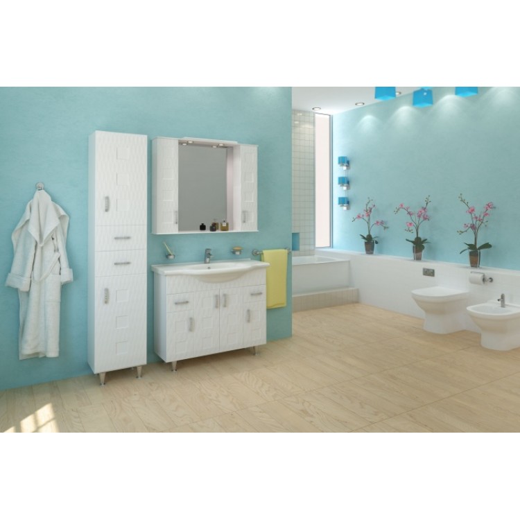 Vannas istabas skapītis ar spoguli Akvarodos ASSOLs 100cm