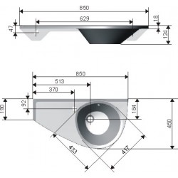 Vannas istabas izlietne RAVAK Avocado 85 cm