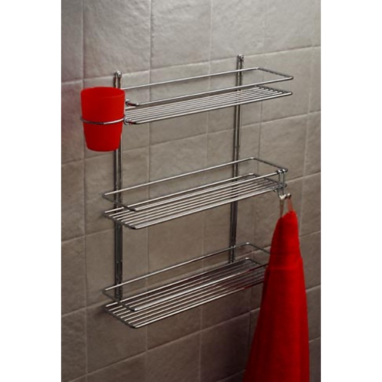 Plaukts trīsdaļīgs taisnstūra Duschy 40x11x47 cm, 563-90