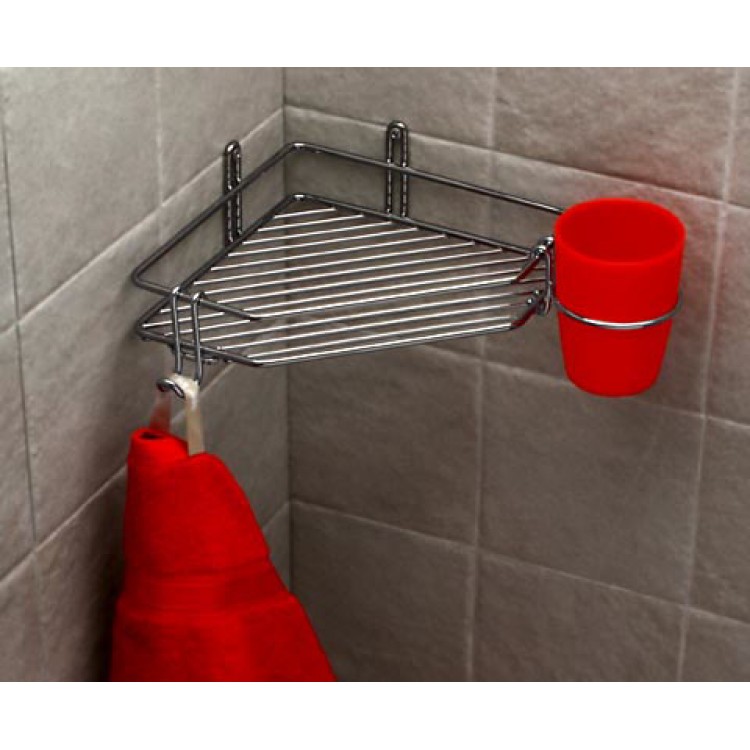 Stūra plaukts Duschy metāla 28x20x7 cm, 571-90