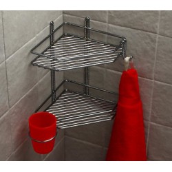 Stūra plaukts divdaļīgs Duschy metāla 28x20x28 cm, 572-90