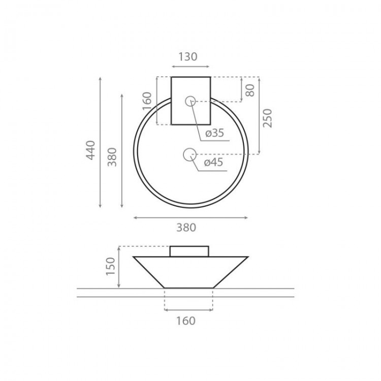 Vannas istabas uzliekamā izlietne Bathco Biarritz 38x44cm, 0009B