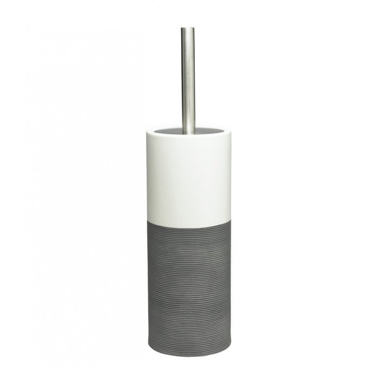 Tualetes birste ar turētāju Sealskin Doppio, pelēka