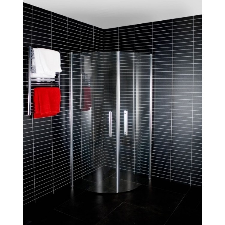 Dušas stūris pusapaļš Duschy Round 900x900, caurspīgs stikls 5211-90