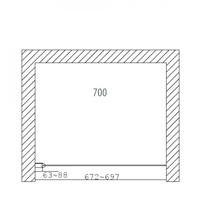 Dušas durvis Duschy Door 70 cm, 5231-70