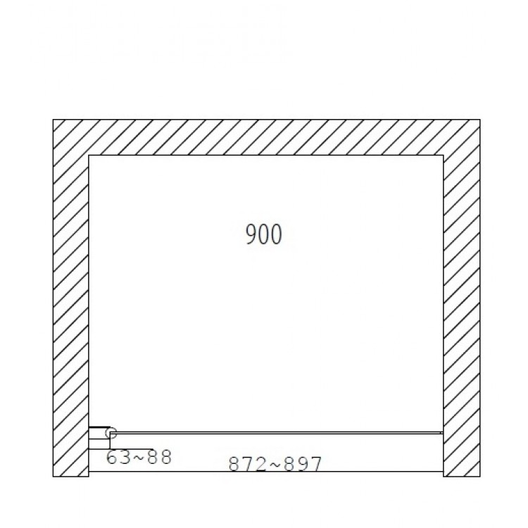 Dušas durvis Duschy Door 90 cm, 5234-90