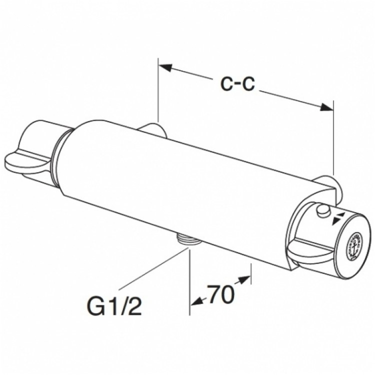 Dušas termostata maisītājs ar dušu Gustavsberg, GB41215604/41103250
