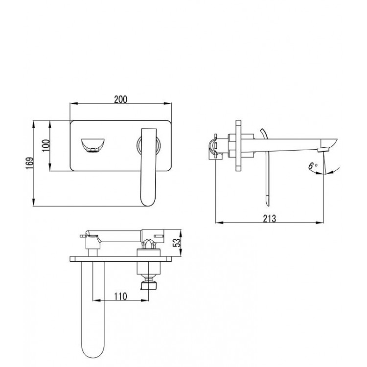 Izlietnes maisītājs Art Platino EMIRA EMI-BPU.110BC