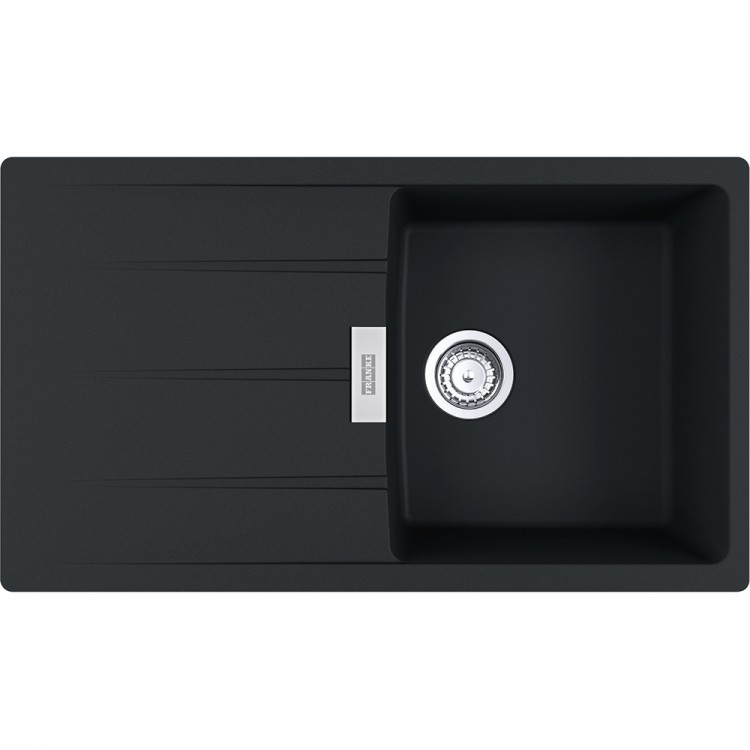 Virtuves izlietne FRANKE CENTRO 86x50 cm,CNG 611-86, melns matēts