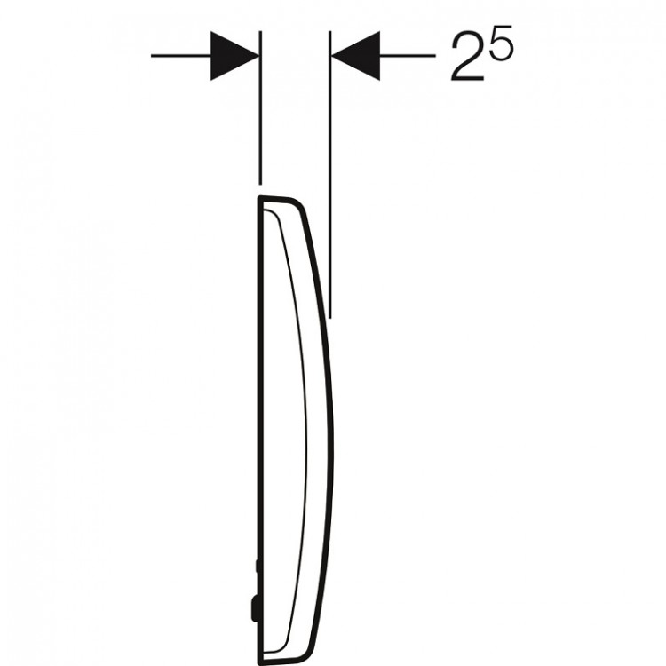 Pisuāra elektroniskā poga Geberit HyBasic, 9V 115.818.46.5