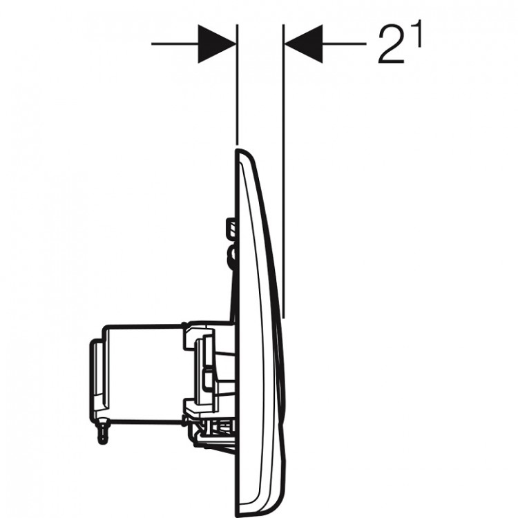 Pisuāra elektroniskā poga Geberit HyBasic, 230V 115.817.11.5