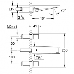 Iebūvējams izlietnes maisītājs Grohe Allure Brilliant, 20346 000