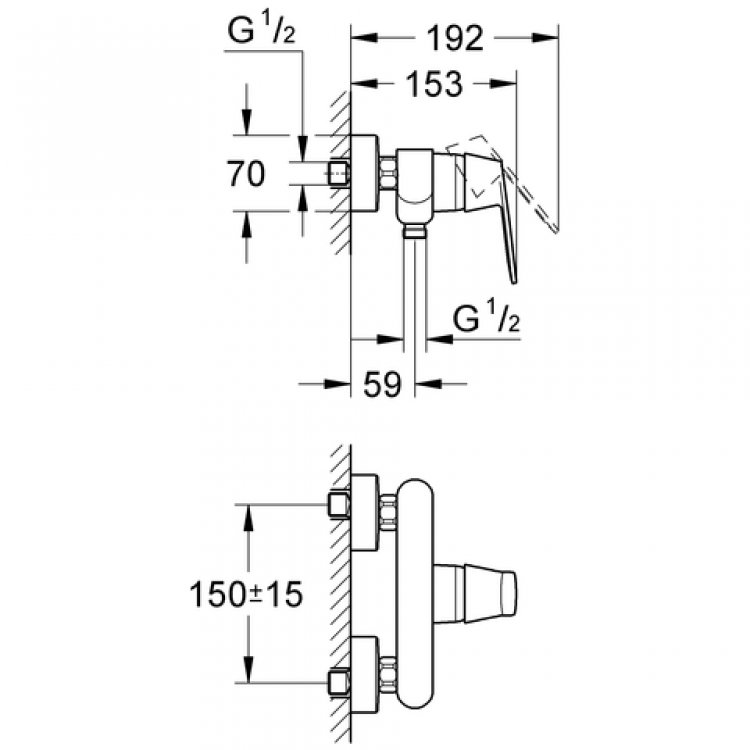 Dušas maisītājs Grohe Eurosmart Cosmo, 32837000