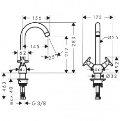 Virtuves izlietnes maisītājs Hansgrohe Logis 71285000