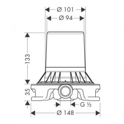 Vannas maisītāja brīvi stāvošā iebūvējamā daļa Hansgrohe 10452180