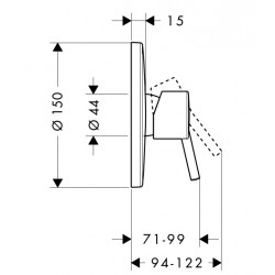Dušas iebūvējamā maisītāja dekoratīvā daļa Hansgrohe Talis S 32675000