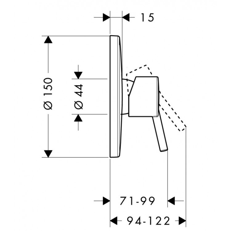 Dušas iebūvējamā maisītāja dekoratīvā daļa Hansgrohe Talis S 32675000