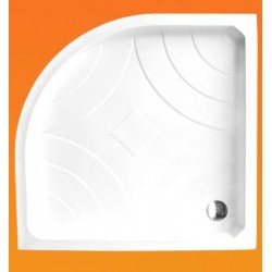 Dušas paliktnis pusapaļš Roltechnik HAWAII-P 800x800, balts