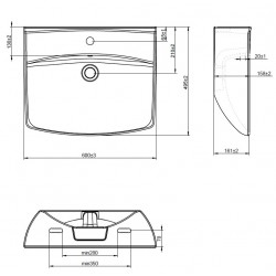 Vannas istabas izlietne IFO Inspira Art 60 cm, balta 15172