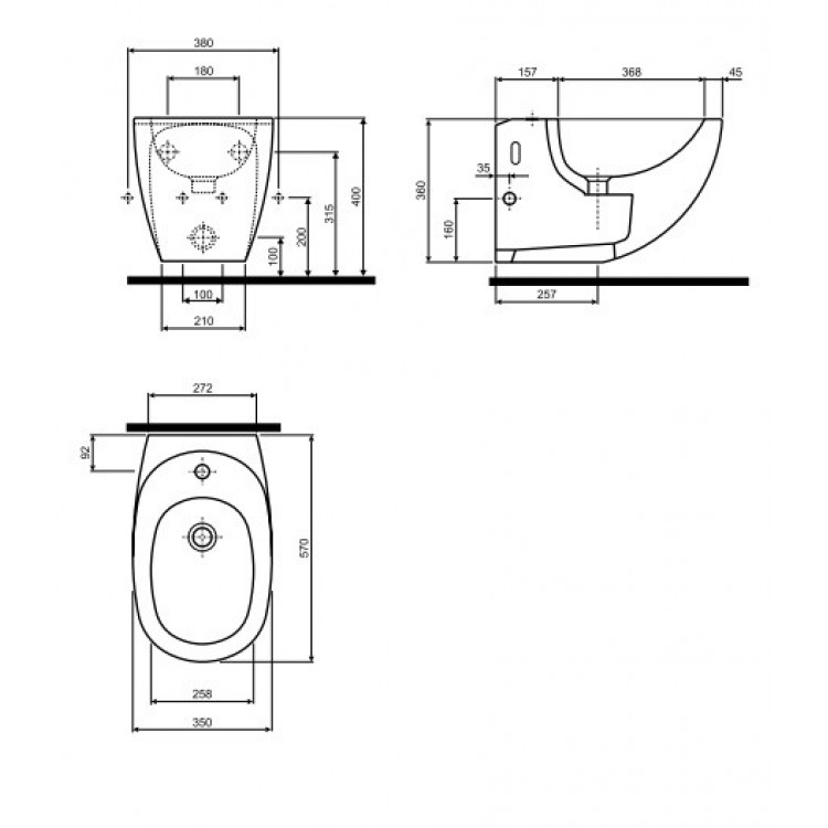 Bidē piekaramais Grohe Bau Ceramic, 39433000