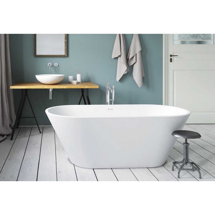 Brīvi stāvoša vanna PAA DECO NUDO 1600x725, silkstone, graphite