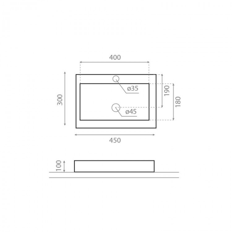Vannas istabas uzliekamā izlietne Bathco Paris 45x30cm, 4055