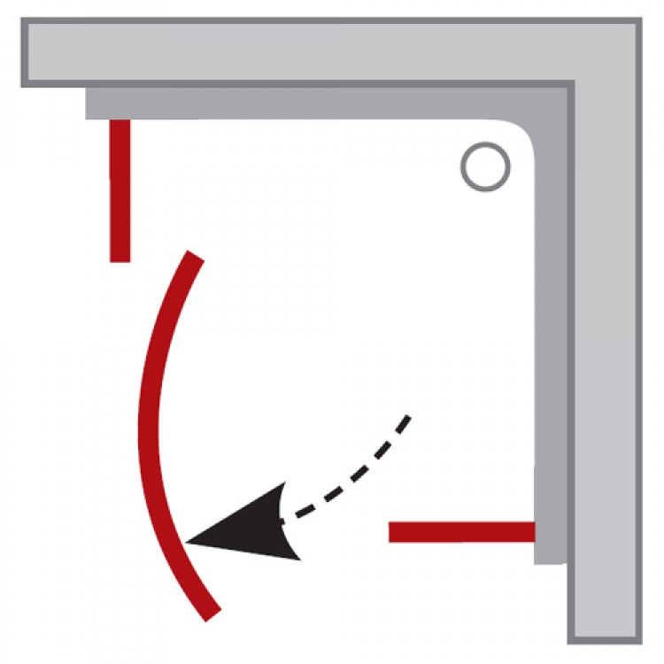 Dušas stūris pusapaļš RAVAK PIVOT PSKK3 80x80cm, balts/balts