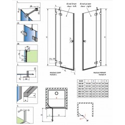 Dušas durvis Radaway Essenza Pro DWJ 80 L/R