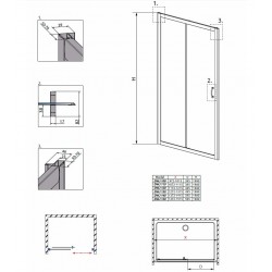 Dušas durvis Radaway Premium Plus DWJ 140cm