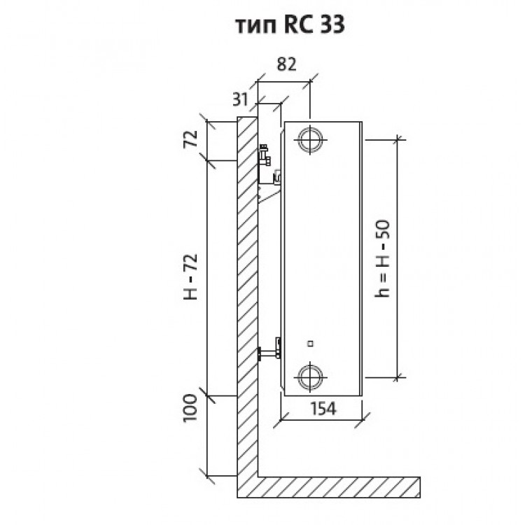 Tērauda paneļu apkures radiators PURMO RAMO Compact 33 300x1200