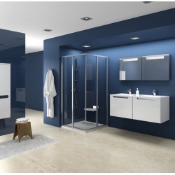 Dušas stūris taisnstūra RAVAK SRV2S 75+SRV2S 90, 75x90 cm, stikls