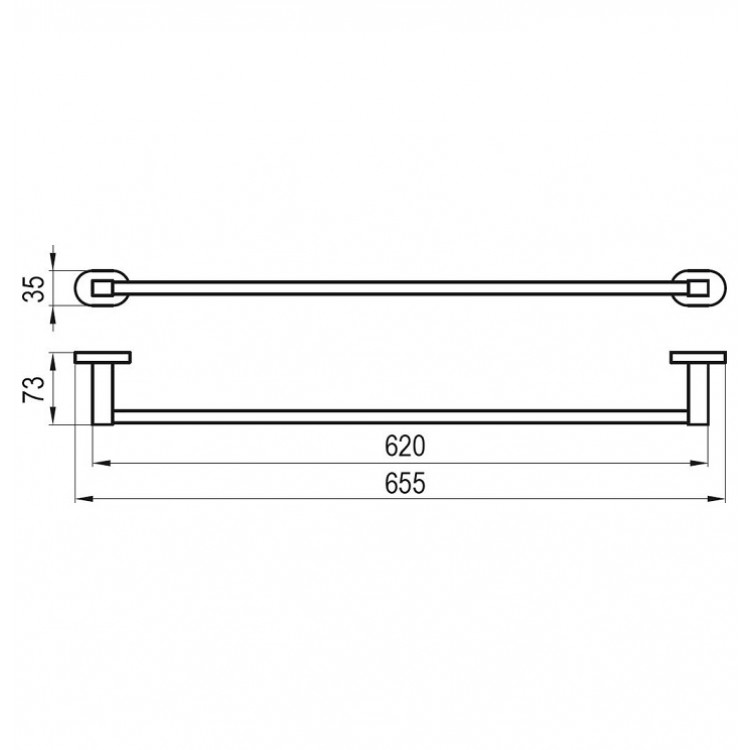 Dvieļu turētājs Ravak Chrome 66 cm, hroms CR 310.00