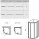 Dušas stūris pusapaļš RAVAK SKCP4 90x90cm, satīns/polistirols