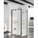 Dušas stūris kvadrātveida RAVAK PIVOT PDOP2+PPS 100x100 cm,black