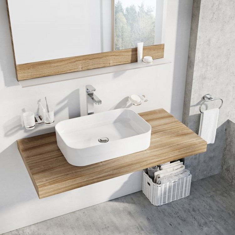 Vannas istabas uzliekamā izlietne Ravak Ceramic 550 R Slim 55x37cm