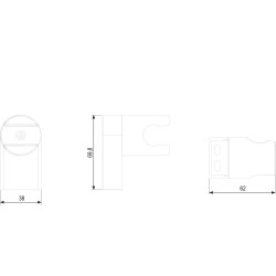 Regulējams dušas turētājs RAVAK 611.20, X07P639