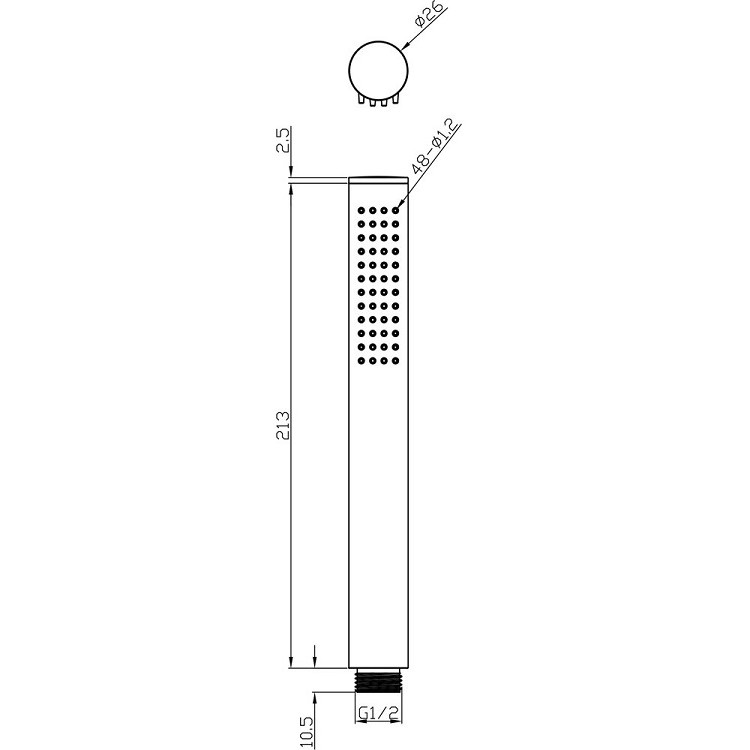 Rokas duša RAVAK Air 1 poz. 957.20, X07P573