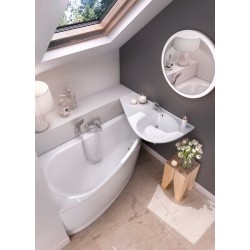 Stūra vanna RAVAK Avocado R 150x75