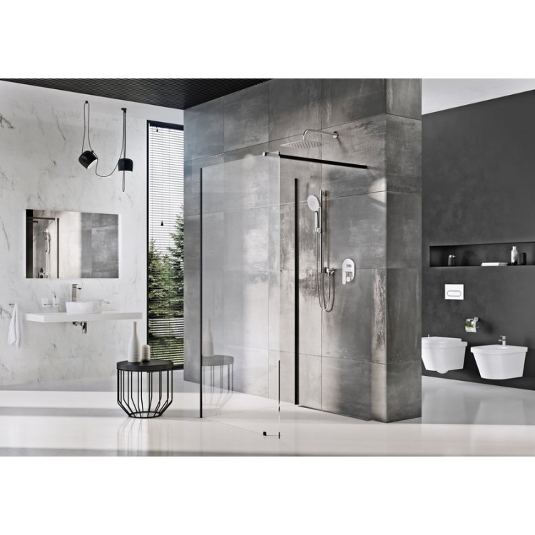 Dušas stūris taisnstūra RAVAK Walk In Corner 110/80x200cm black