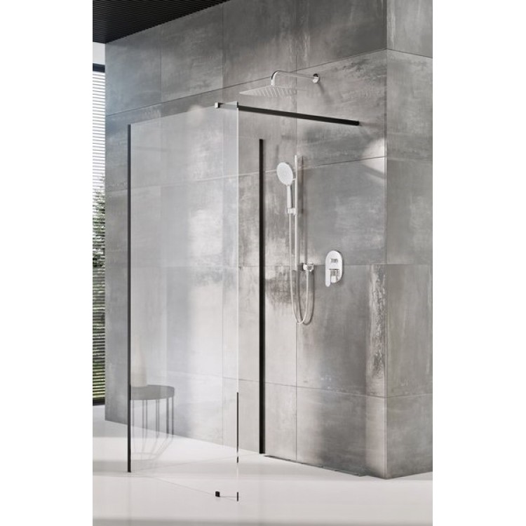 Dušas stūris taisnstūra RAVAK Walk In Corner 110/80x200cm black