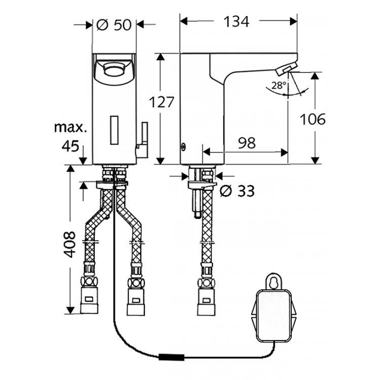 Izlietnes maisītājs SCHELL CelisE 9V, 012290699
