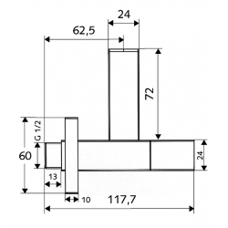 Stūra ventīlis SCHELL Quad 1/2 x 3/8(10), hromēts 053620699